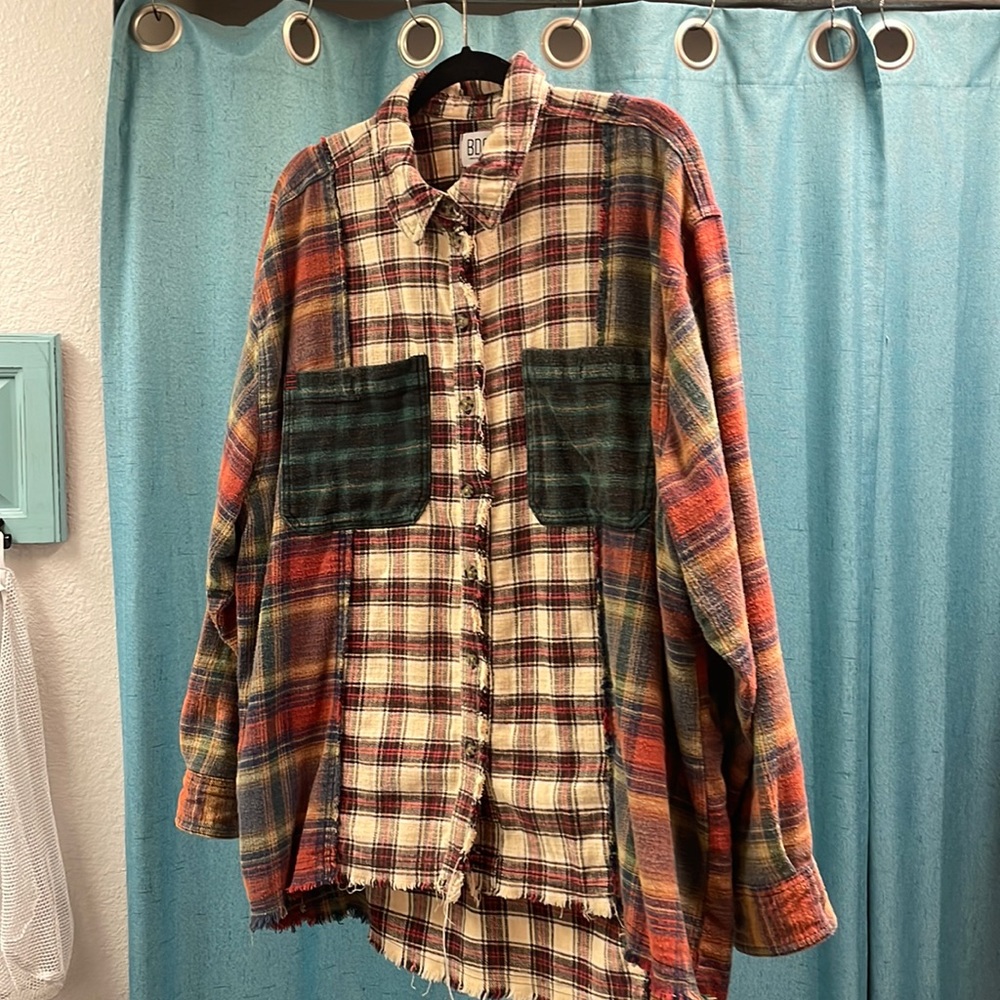 BDG Multicolor Plaid Button Down Shirt